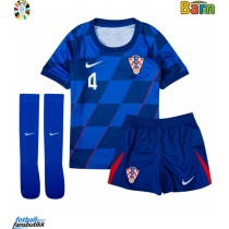 Kroatia Josko Gvardiol #4 Bortedraktsett Barn EM 2024 Kortermet (+ Korte bukser)